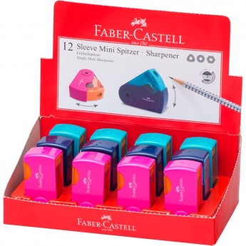 Точилка пластиковая FABER-CASTELL SLEEVE MINI 1 отверстие, контейнер