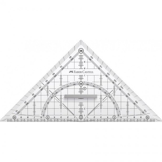 Треугольник FABER-CASTELL GRIP 45°, 22см , прозрачный FR-171010