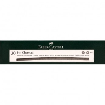 Уголь натуральный FABER-CASTELL PITT, Ø 3-6мм, круглый